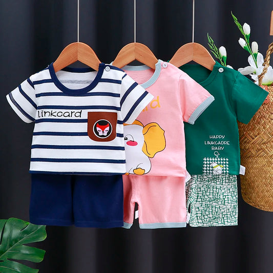 Baby Kids Summer Set – Cotton T-Shirt + Shorts
