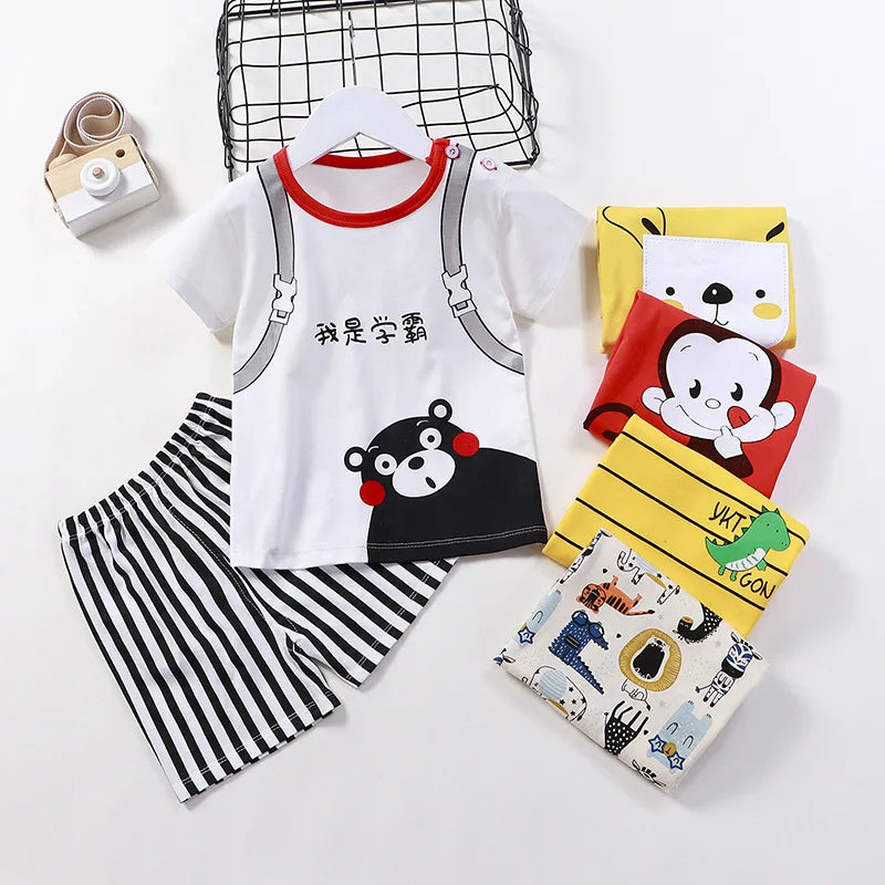 Baby Kids Summer Set – Cotton T-Shirt + Shorts