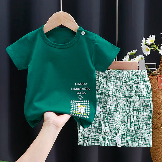 Baby Kids Summer Set – Cotton T-Shirt + Shorts