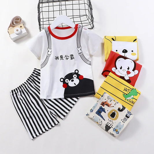 Baby Kids Summer Set – Cotton T-Shirt + Shorts