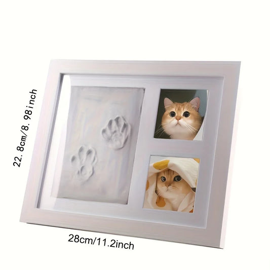 Baby Handprint & Footprint Kit | Clay Photo Frame Keepsake for Boys & Girls