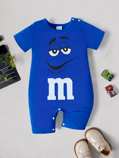 Adorable Summer Onesies – Soft & Comfy Letter Print for Baby Boys & Girls