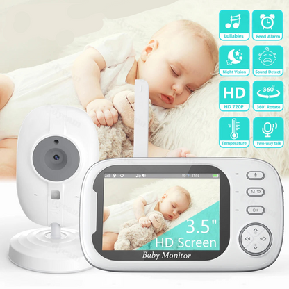 Cdycam 3.5" Wireless Baby Monitor | Night Vision, Two-Way Audio & Temperature Sensor
