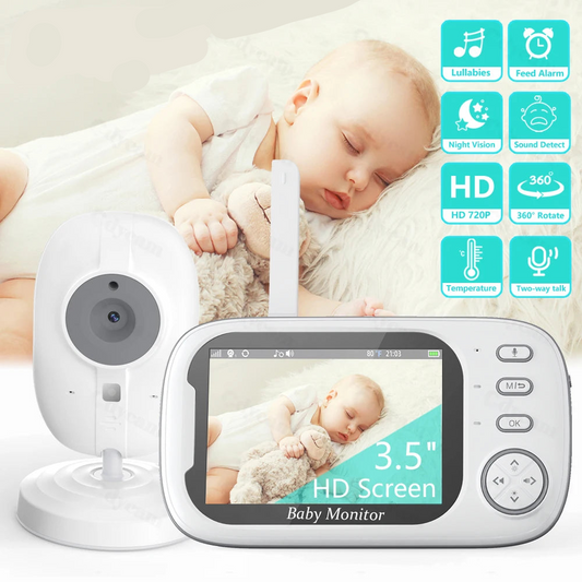 Cdycam 3.5" Wireless Baby Monitor | Night Vision, Two-Way Audio & Temperature Sensor